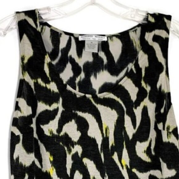 Alberto Makali top black tank animal print knit FINAL CLEARANCE $10 - Picture 3 of 6